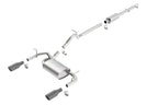 Borla 12-16 Jeep Wrangler 3.6L AT/MT 4DR 4WD S SQ RL AC SR 2.5in 2in TIP 3.5inx3.28in Black Chrome exhaust system parts