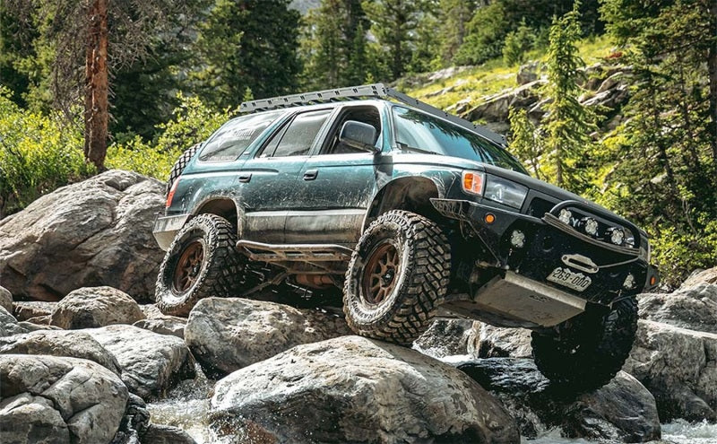 MagnaFlow 98-02 Toyota 4Runner Overland Series Cat Back Performance Exhaust on offroad trail
