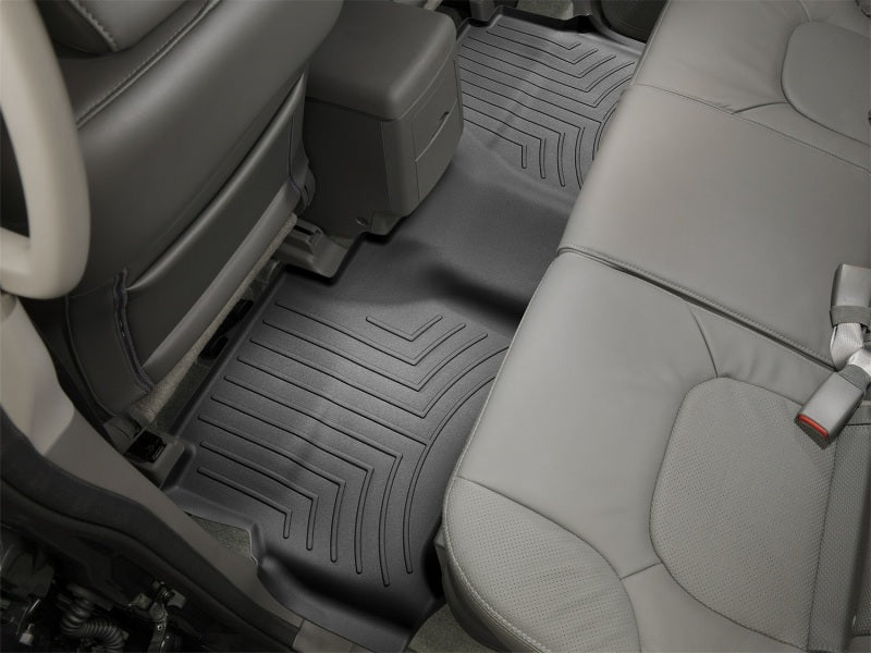 WeatherTech 05+ Nissan Frontier Crew Cab Rear FloorLiner - Black in vehicle