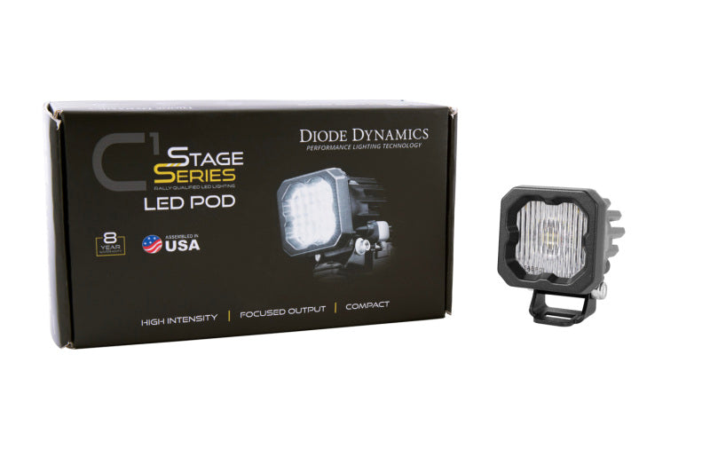 Diode Dynamics Stage Series C1 LED Pod - White SAE Fog Standard ABL Each Secondary image