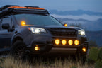 Rigid Industries 360-Series 6in SAE Fog w/ Amber PRO Lens - White (Pair) on off-road vehicle, showcasing offroad lighting.