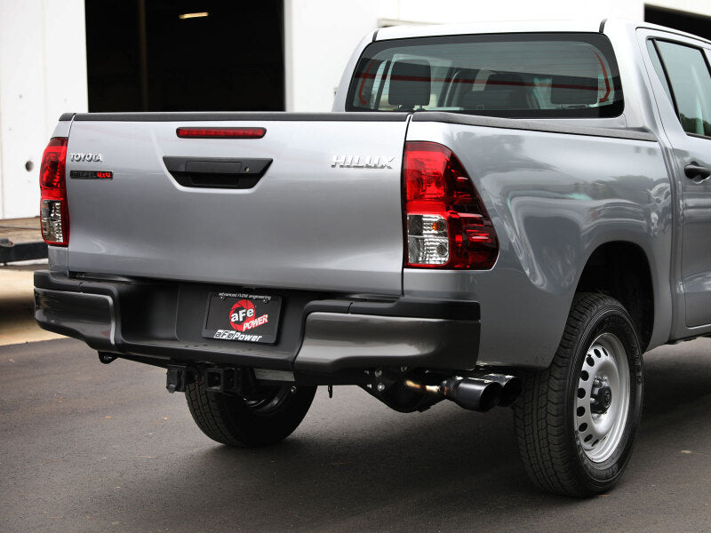aFe 15-26 Toyota Hilux L4-2.4/2.8L (td) Vulcan Series 3in SS Rear-Side Exit Exhaust w/ Black Tip Secondary image
