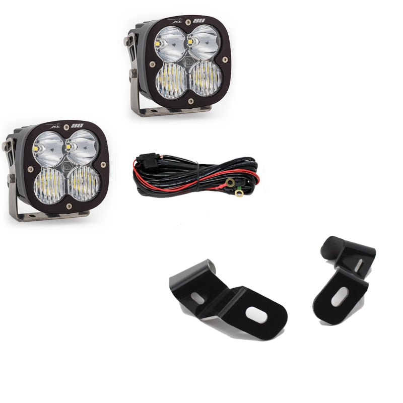 Baja Designs 2019+ Ram 2500/3500 XL 80 Driving Combo A-Pillar Kit - Clear with lights and mounts