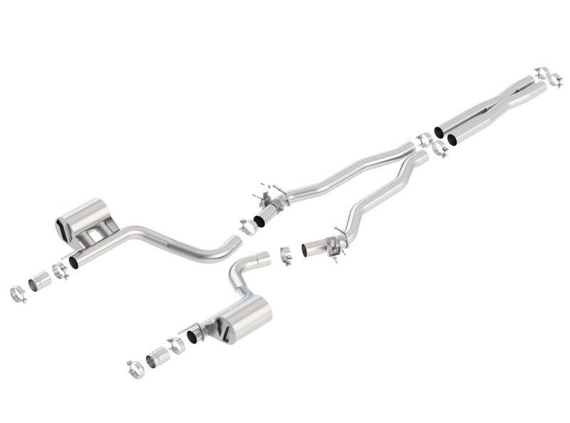 Borla 2015 Dodge Charger Hellcat 6.2L V8 ATAK Catback Exhaust w/ Valves No Tips Factory Valance components