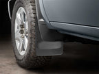 WeatherTech 20-24 Chevrolet Silverado 2500HD/3500HD Front No Drill Mudflaps - Black on truck tire