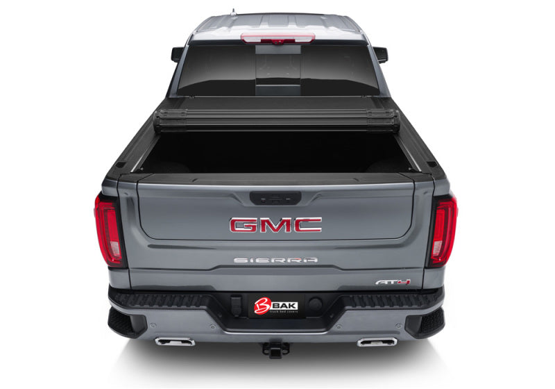 BAK 19-21 Chevy Silverado/GM Sierra Revolver X4s 5.10ft Bed Cover (New Body Style) on a GMC truck.