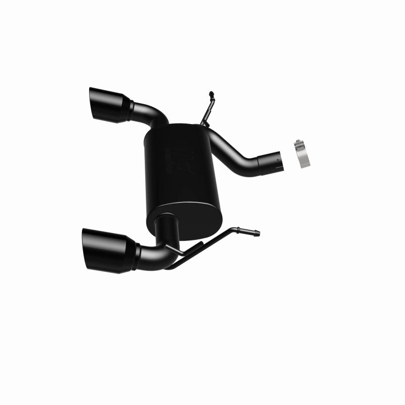 MagnaFlow 07-17 Jeep Wrangler JK 3.8/3.6L Dual Split Rear Exit Black Axle-Back Exhaust view from above