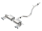 Borla 2015 Volkswagen Golf-R 2.0L Turbo S-Type CB Exhaust system with stainless steel tips.