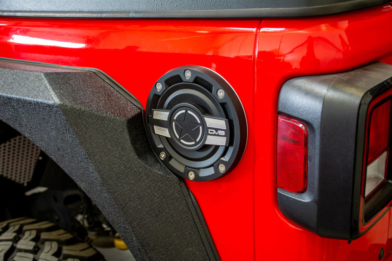 DV8 Offroad 2018+ Jeep JL Aluminum Fuel Door for 20-Pres Wrangler Secondary image