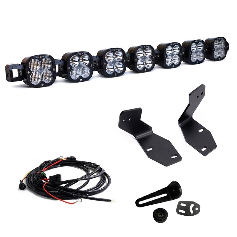 Baja Designs 2023+ Ford F250/F350 Super Duty 7XL Linkable Bumper Light Kit with wiring and mounts