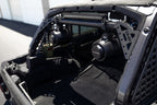 DV8 Offroad 18-23 Jeep Wrangler JL 4-Door Speaker/Light Bar Mount with speakers and light bar installed