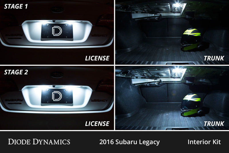 Diode Dynamics 10-14 Subaru Legacy Interior LED Kit Cool White Stage 2 Secondary image