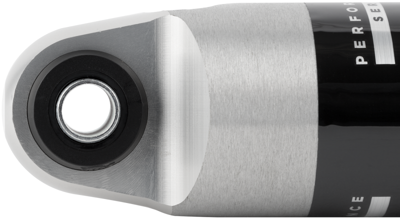 Fox 2018+ Jeep Wrangler JL 2.0 Performance Series 7.43in. Smooth Body IFP Steering Stabilizer (Alum) close-up view.