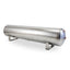 Air Lift 4 Gal Alum Tank - (2) 1/4in (2) 3/8in End & 1/4in Drain - 30in L X 6in D - Polished for suspension lift kits.