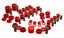 Energy Suspension 95-99 Mitsubishi Eclipse FWD/AWD Red Hyper-flex Master Bushing Set for offroad performance upgrades.