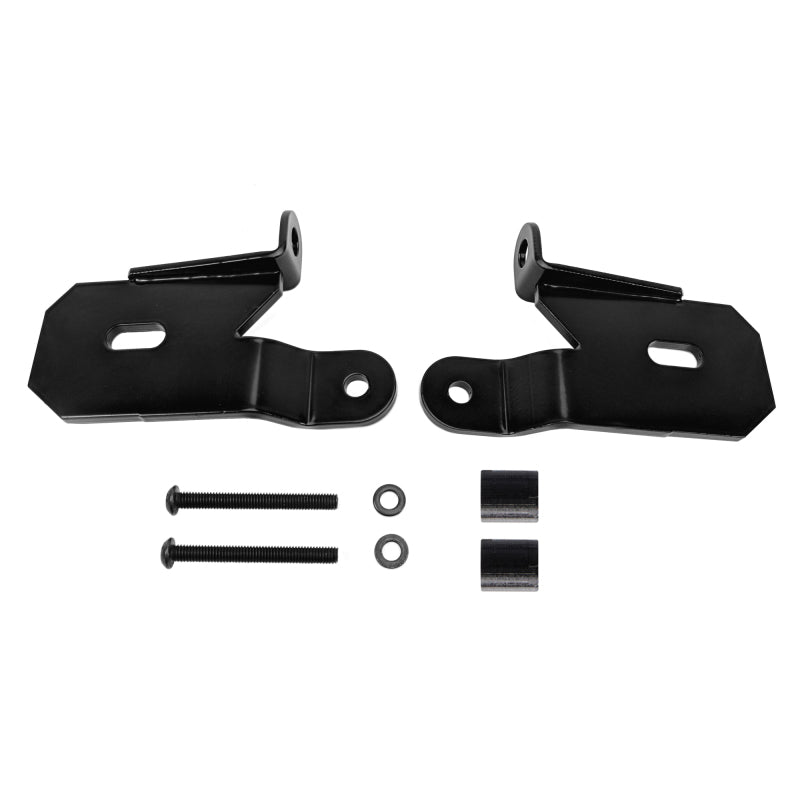 KC HiLiTES 18-19 Jeep Wrangler JL A-Pillar Light Mount Bracket Set (Pair) - Black for offroad lighting and electrical.