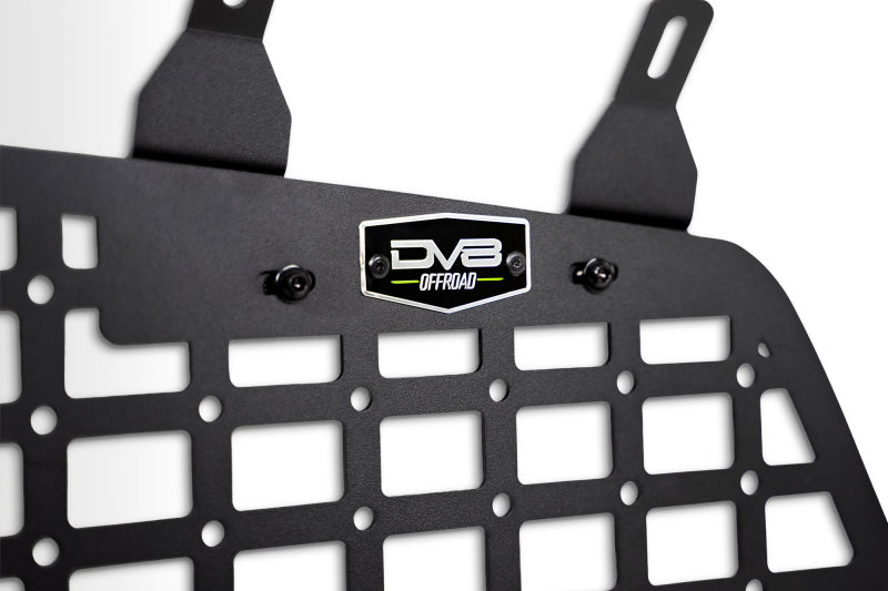DV8 Offroad 03-09 Lexus GX 470 Rear Window Molle Storage Panels close-up of durable mesh pattern and logo