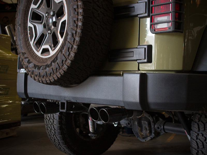 aFe Rebel Series 2.5in 409 SS Axle-Back Exhaust System Black 07-18 Jeep Wrangler (JK) V6-3.6L/3.8L Secondary image