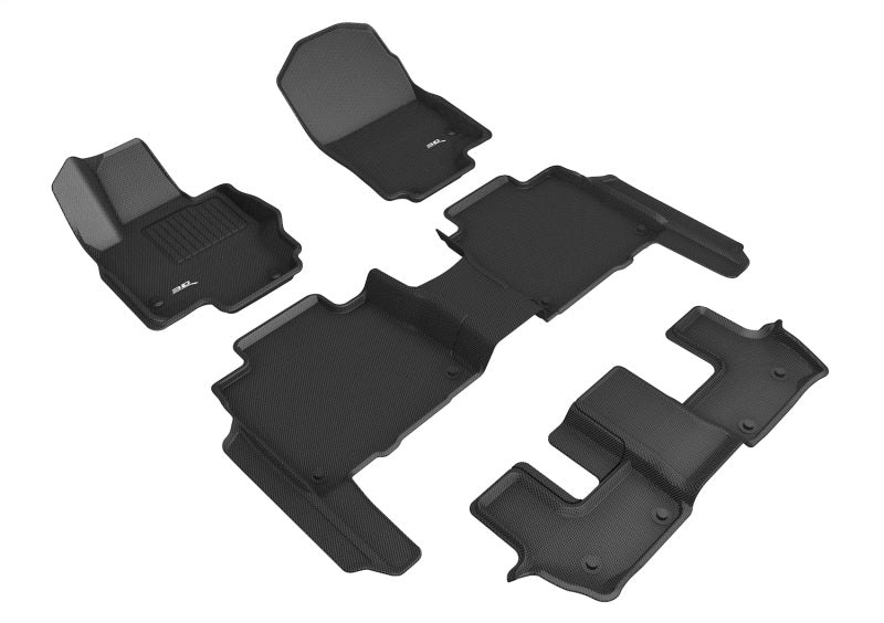 3D MAXpider 20-24 Mercedes-Benz Gls-Class 7 Seat (X167) Kagu Black R1 R2 R3 all-weather floor mats for custom fit protection
