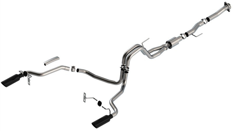 Borla F-150 2021 5.0L 2dr RC SB (122.8 WB) XL/XLT 3/2.25 SRE Cat-Back ATAK Black Chrome Tips exhaust system for trucks