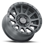 ICON Compression 17x8.5 6x5.5 25mm Offset 5.75in BS 95.1mm Bore Double Black Wheel for offroad performance upgrades.