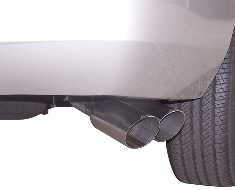 Gibson 07-12 Chevrolet Avalanche LS 5.3L 2.25in Cat-Back Dual Sport Exhaust - Aluminized exhaust tips on truck tire