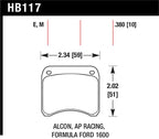 Hawk AP Racing CP3696 Blue 9012 Race Brake Pads specifications