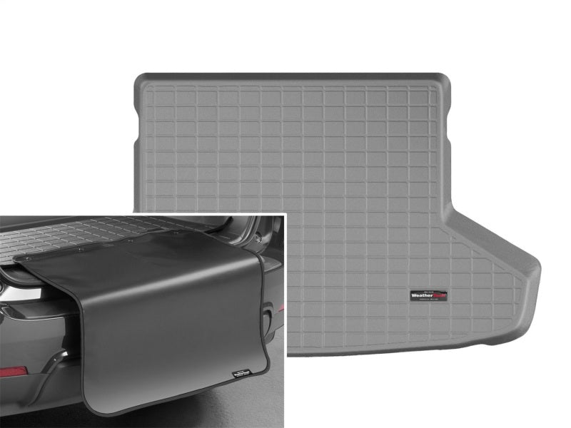 WeatherTech 12-16 Toyota Prius V Cargo Liner w/ Bumper Protector - Grey Secondary image