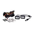 KC HiLiTES C-Series C2 LED 2in. Backup Area Flood Light 20w (Pair Pack System) - Black with wiring and hardware.