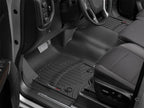 WeatherTech 2019+ Chevrolet Silverado 1500 Front FloorLiner W/ Vinyl Floors - Black in vehicle interior for maximum protection.