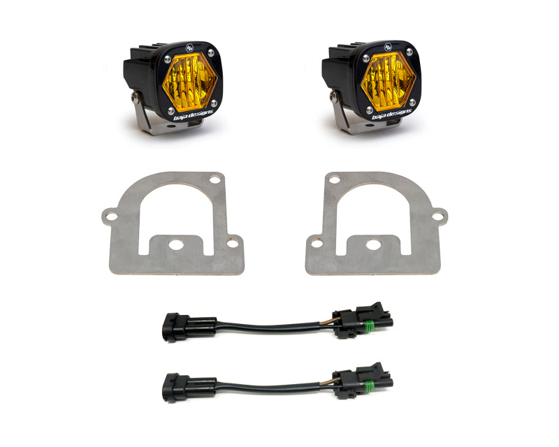 Baja Designs 21+ Ford Bronco Sport S1 WC LED Fog Pocket Light Kit - Amber with hardware Main image