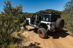 Body Armor 4x4 2018+ Jeep Wrangler JL Gladiator JT Tube Doors Rear Pair on off-road trail.