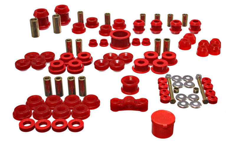 Energy Suspension 94-01 Acura Integra (except Type R) Red Hyper-Flex Master Bushing Set for performance offroad parts