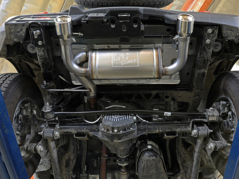 aFe Vulcan 3in 304 SS Axle-Back Exhaust 2021 Ford Bronco L4-2.3L (t)/V6-2.7L (tt) w/ Black Tips Secondary image