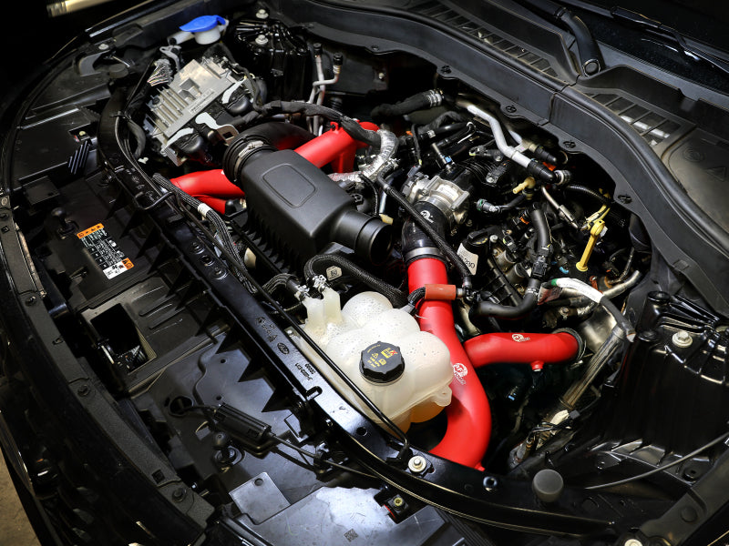 aFe 20-23 Ford Explorer ST V6 3.0L (tt) BladeRunner 2-3/4in Aluminum Cold Charge Pipe - Red Secondary image
