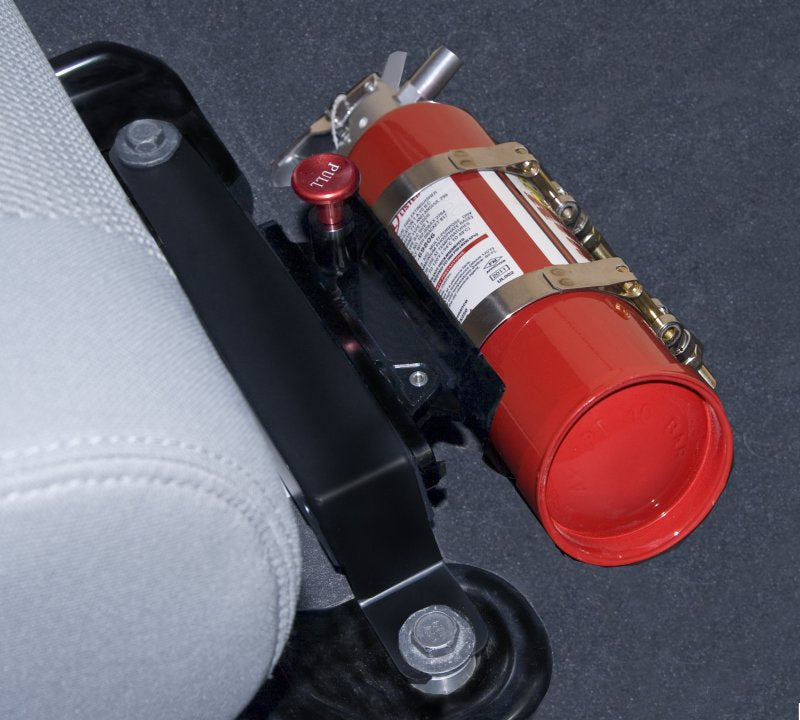 DV8 Offroad Quick Release Fire Extinguisher Mount installed