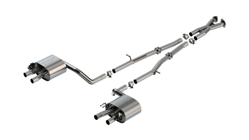 Borla 22-23 Kia Stinger 3.3L V6 Turbo 2.25in Pipe Dia Dual Split Rear Exit S-Type Cat-Back Exhaust components view