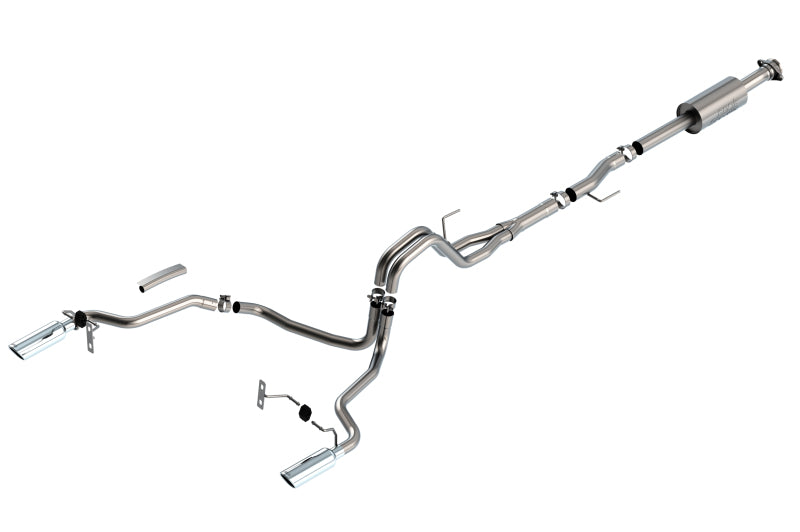 Borla F-150 2021 2.7L/3.5L 4dr CC SB EC STB Lari/King R/Plinum/LTD 3/2.25 SRE CB S-Type CHR Tips exhaust system Main image