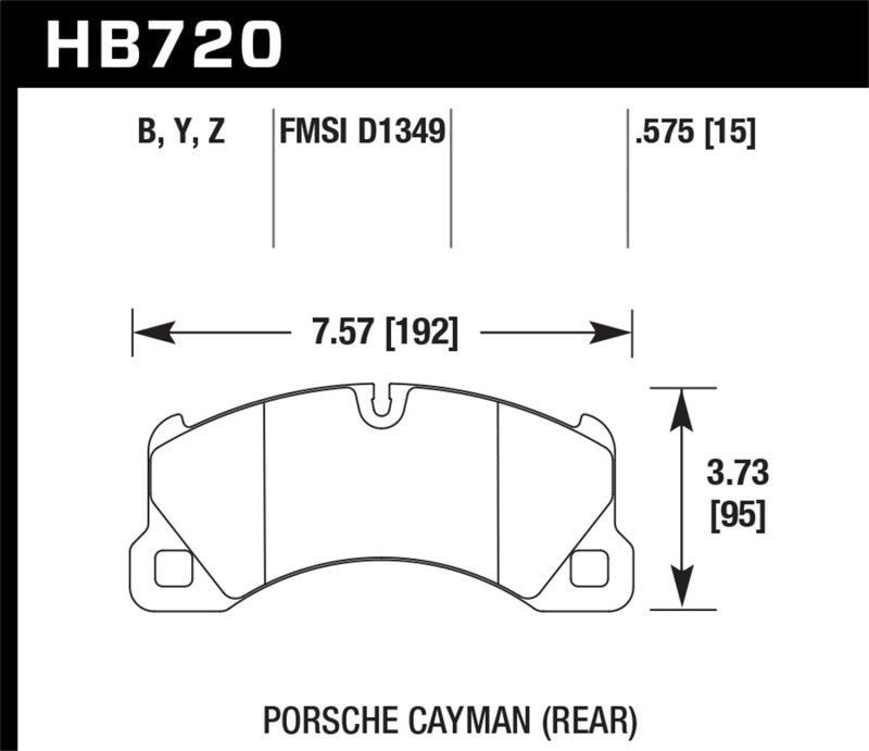 Hawk 15-17 Porsche Cayenne Front HPS 5.0 Brake Pads Secondary image