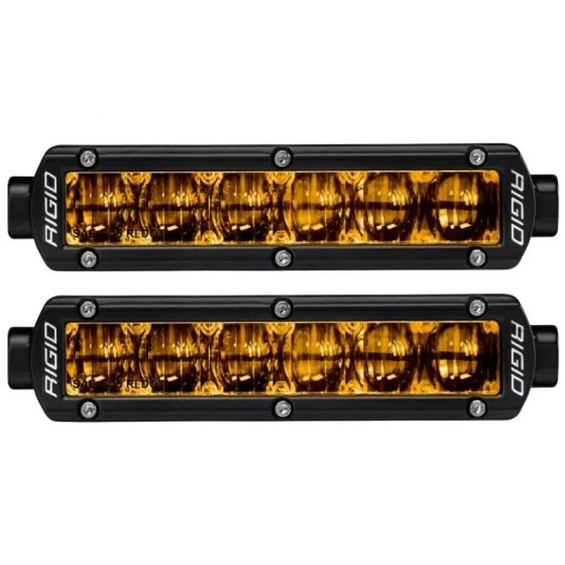 Rigid Industries 6in SR-Series Pro Dot / SAE Fog Lights (Pair) - Selective Yellow for offroad lighting and electrical.