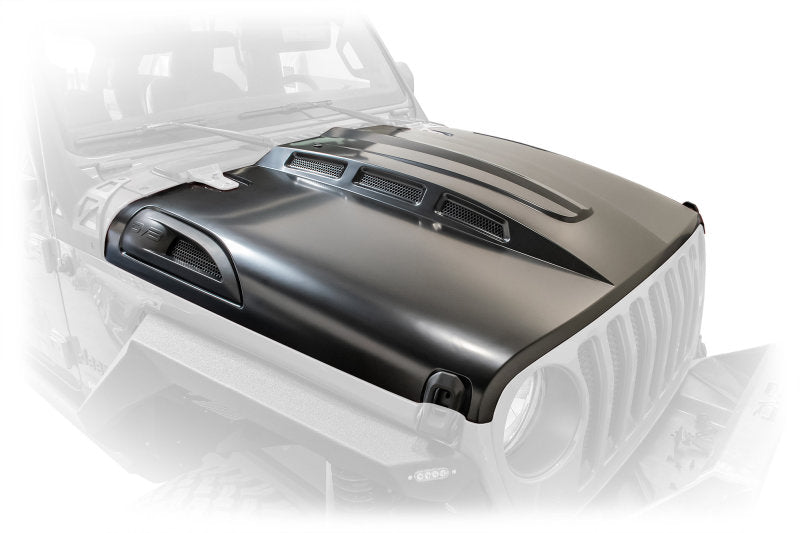 DV8 Offroad 18+ Jeep JL Heat Dispersion Hood - Primer Black Secondary image