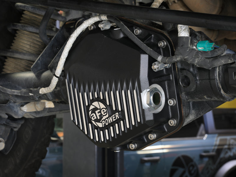 aFe Ford Bronco Raptor 22-25 V6-3.0L POWER Pro Series Rear Differential Cover Black w/ Machined Fins Secondary image