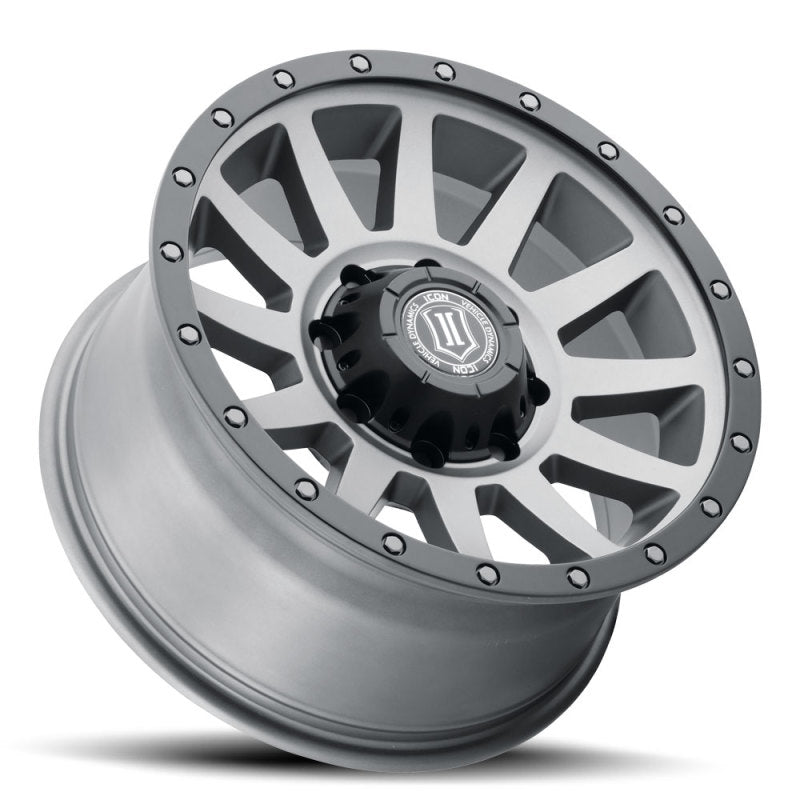 ICON Compression HD 18x9 8x170 6mm Offset 5.25in BS Titanium Wheel for offroad trucks