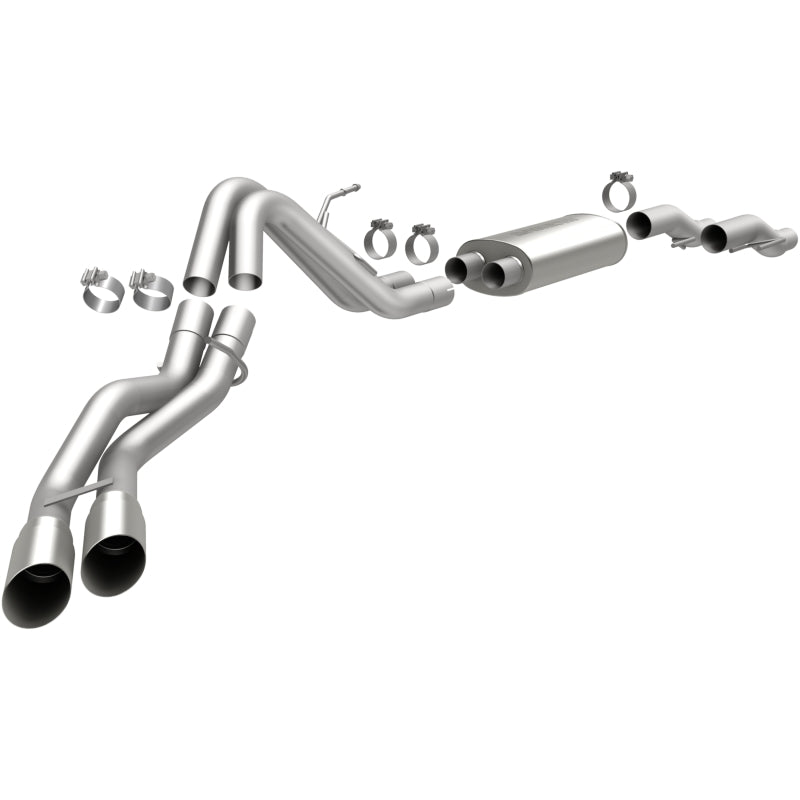 MagnaFlow 11 Ford F-150 3.7L/5.0L/6.2L SS Catback Exhaust Dual Same Side Exit w/ 3.5in SS Tips Secondary image