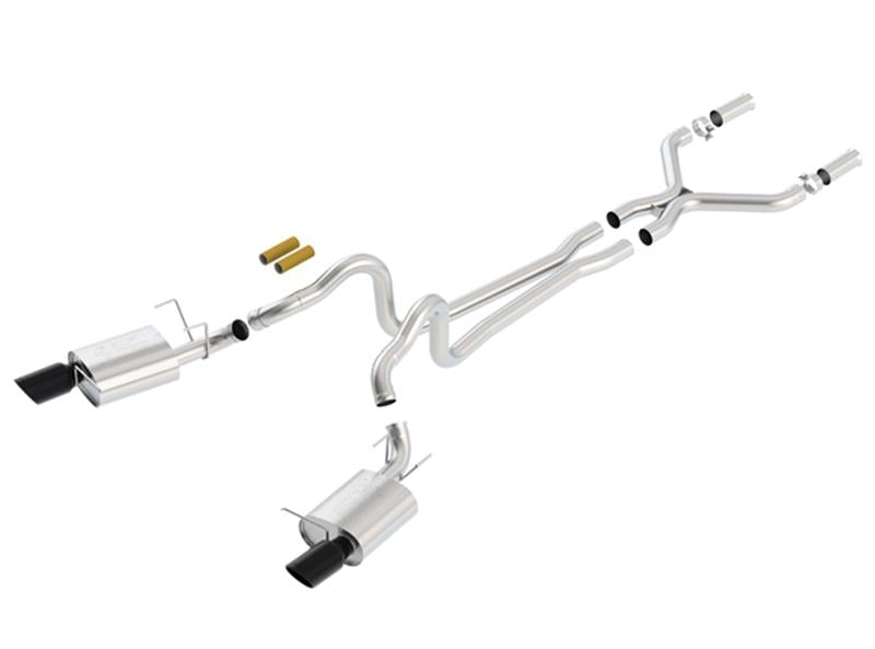 Borla 2011-2012 Mustang GT 5.0L Black Chrome 4.5in Rd Tip ATAK Catback Exhaust Secondary image