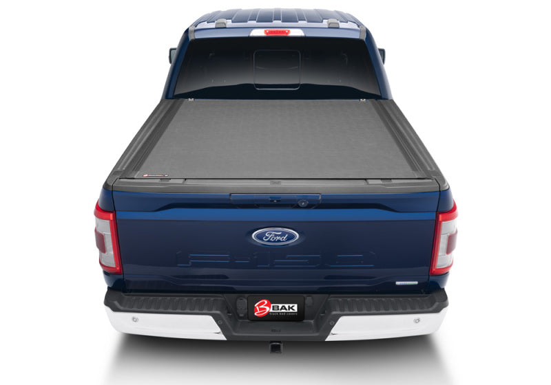 BAK 21-22 Ford F-150 (Incl. 2022 Lightning) Revolver X4s bed cover on blue truck