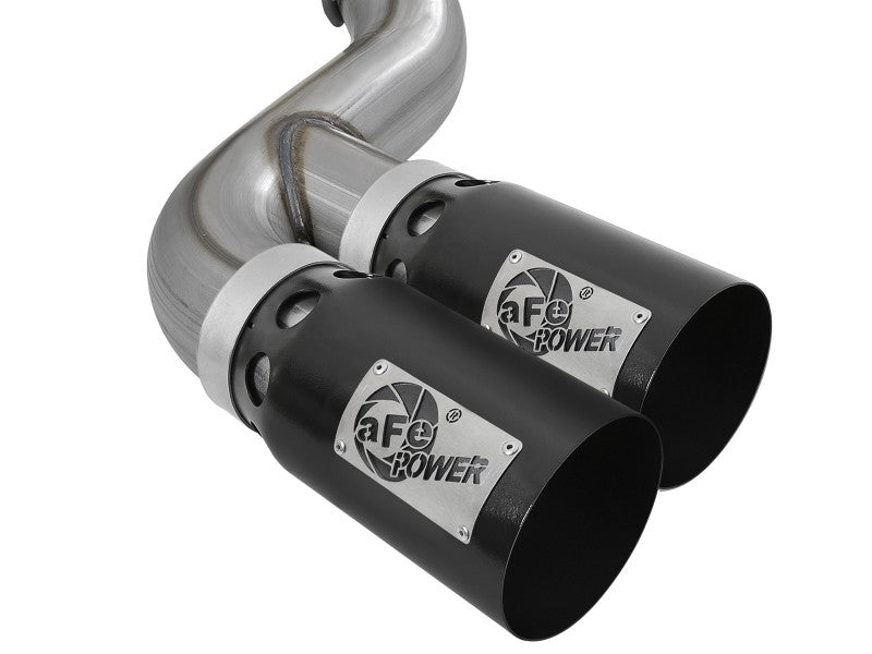 aFe Power 11-14 Ford F250/F350 6.7L Diesel Rebel XD 4in 409 SS DPF-Back Exhaust System - Black Tips Secondary image