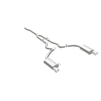 MagnaFlow Cat Back, SS, 2.5in, Street, Dual Split Polished 4.5in Tips 2015 Ford Mustang Ecoboost exhaust system.