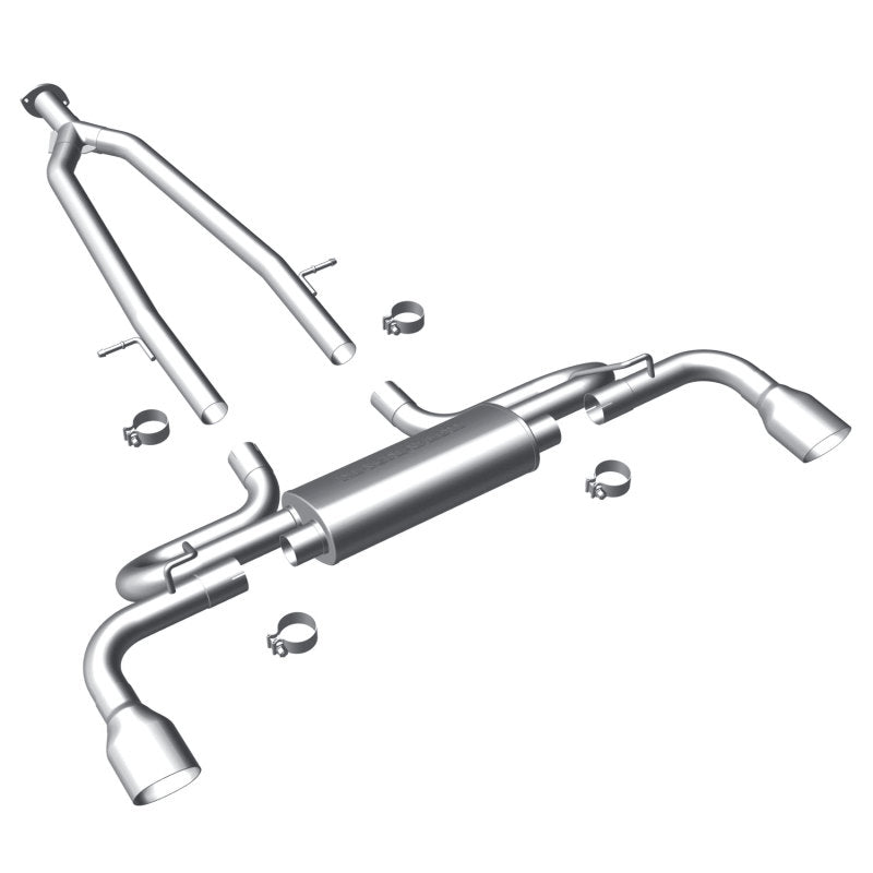 MagnaFlow 02-08 Lexus SC430 L Stainless C/B SYS Performance exhaust system parts including muffler and piping.
