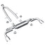 MagnaFlow 02-08 Lexus SC430 L Stainless C/B SYS Performance exhaust system parts including muffler and piping.